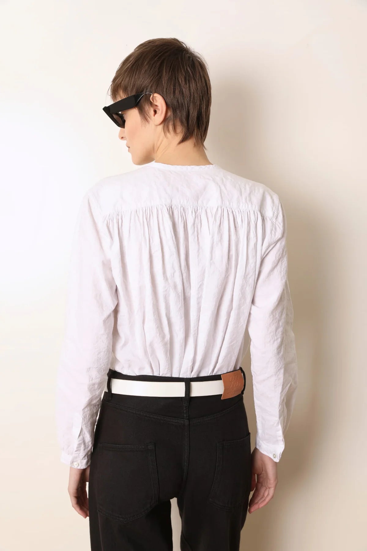 LAURENCE BRAS CAMICIA CIGAR WHITE