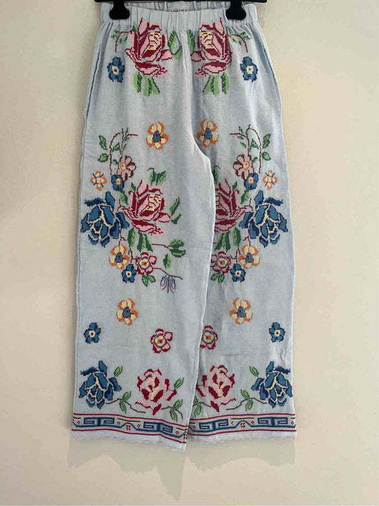ORSINA PANTALONE FLOWER LIGHT BLUE