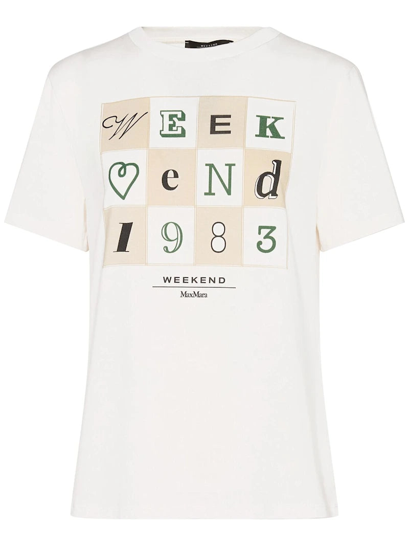 WEEKEND MAX MARA T SHIRT TEIERA LETTERE