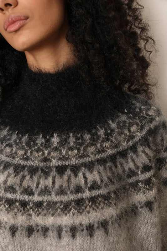 LAURENCE BRAS MAGLIONE CARRURE GREY