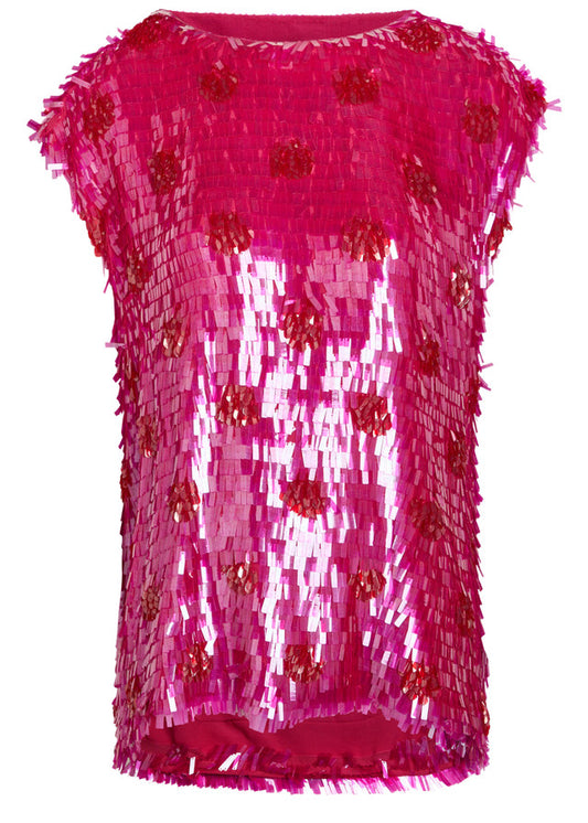 DRIES VAN NOTEN TOP CUZCO FUCHSIA