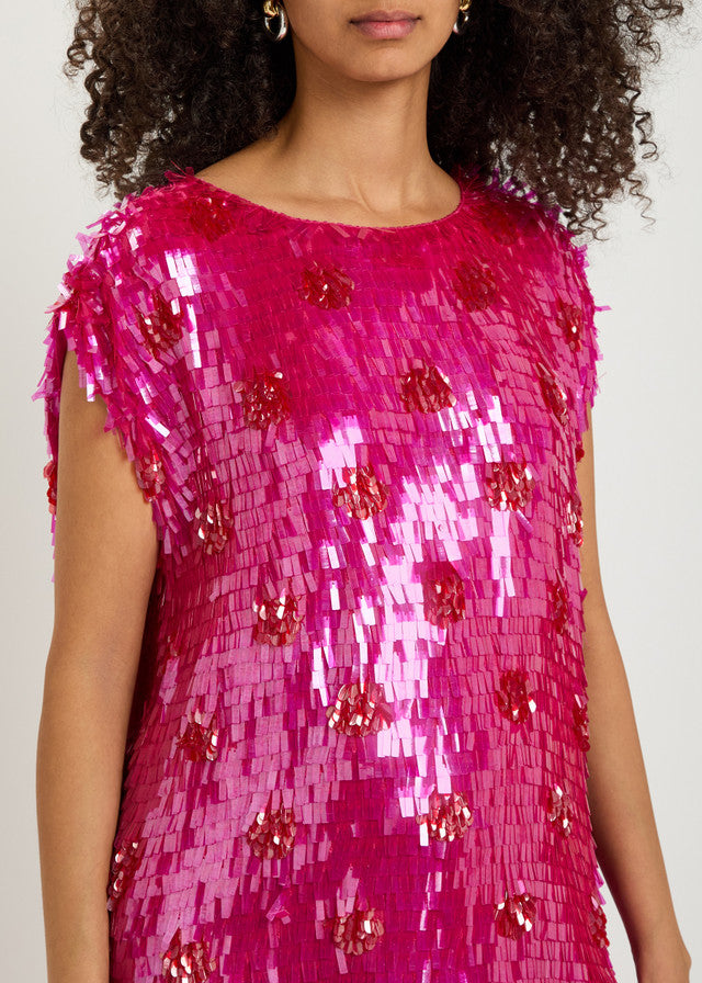 DRIES VAN NOTEN TOP CUZCO FUCHSIA
