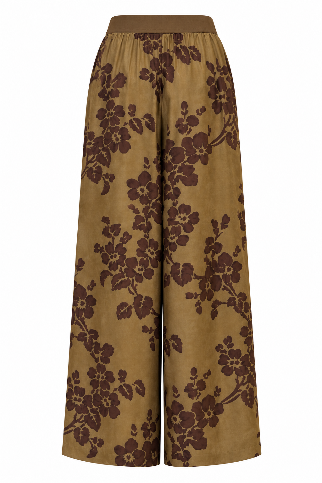 UMA WANG PANTALONE  FIORI MUSTARD RED