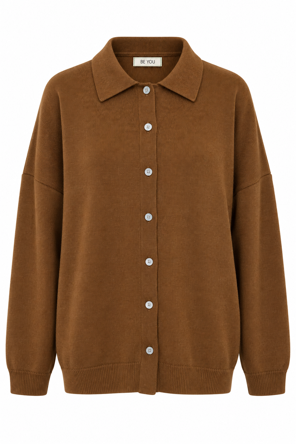 BE YOU CARDIGAN LEATHER BROWN