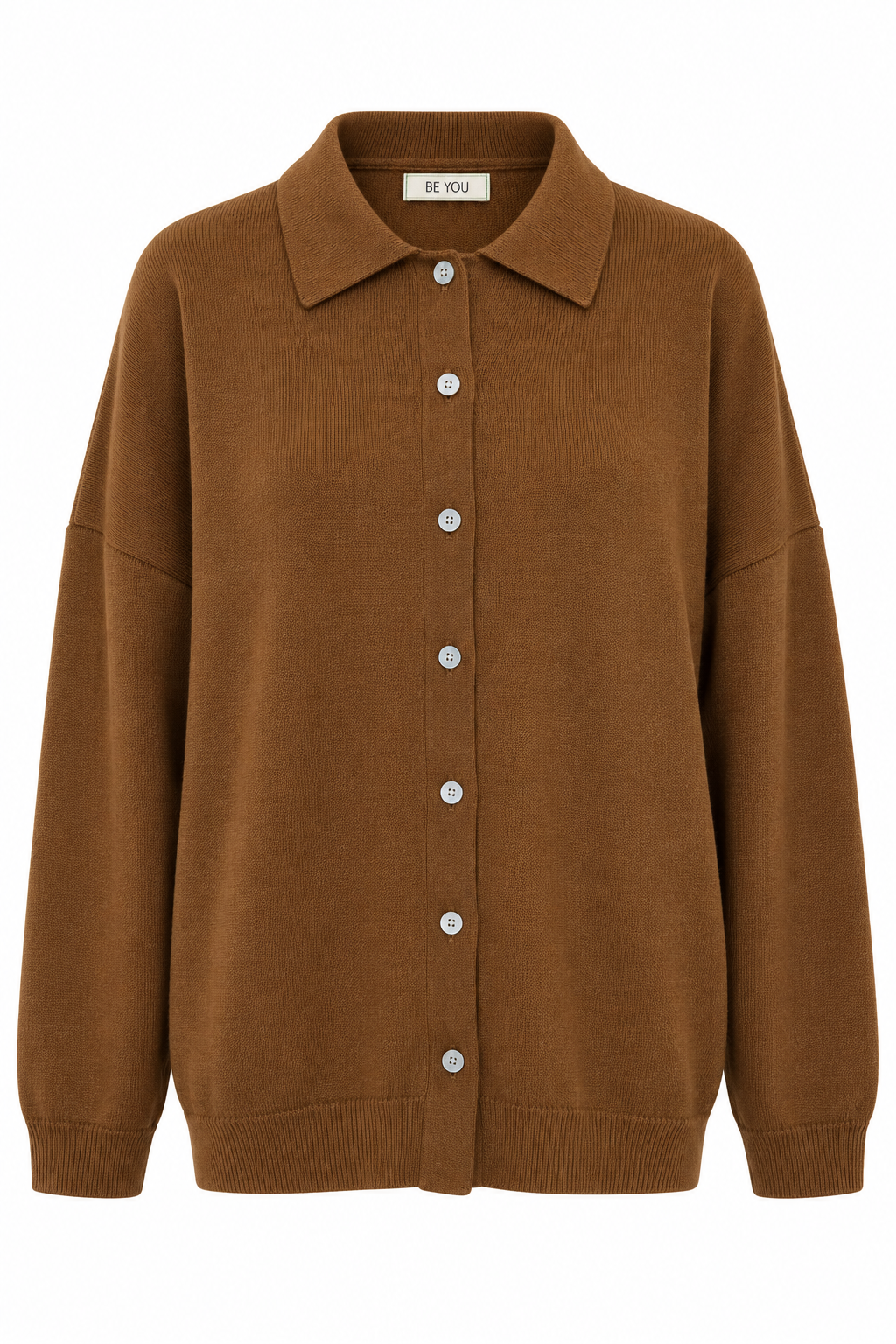 BE YOU CARDIGAN LEATHER BROWN
