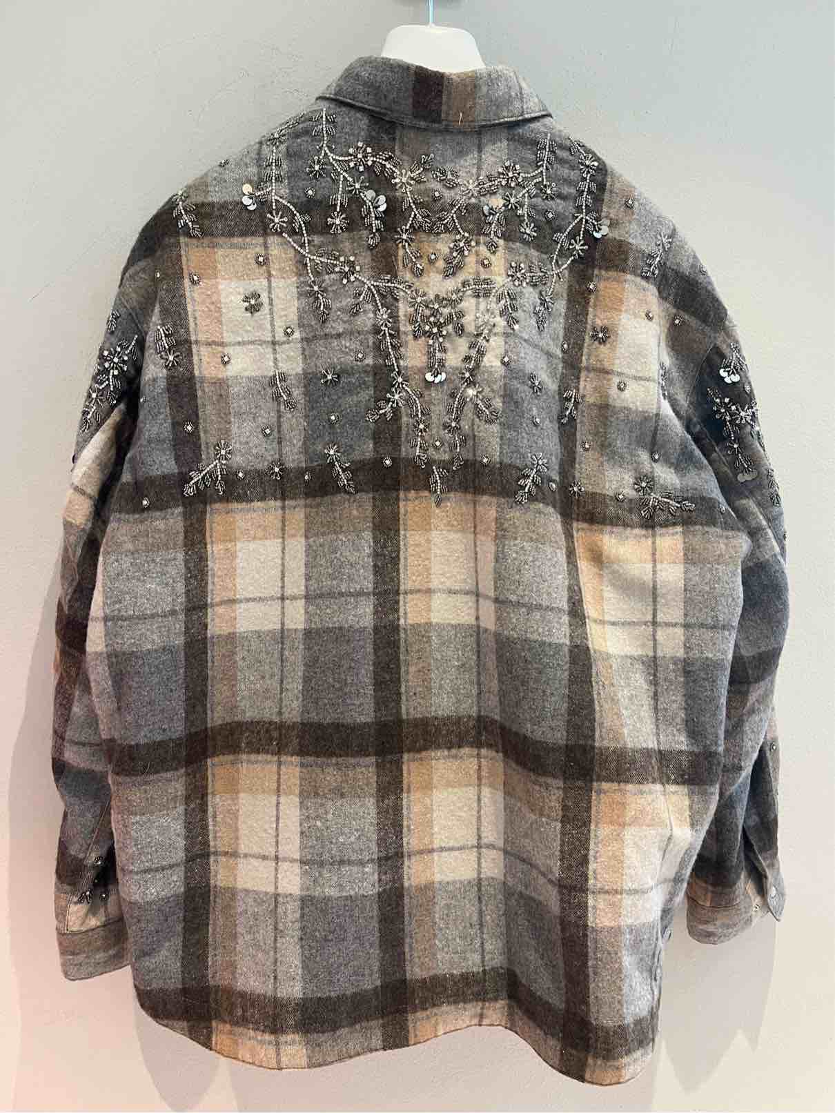 SPACE COWBOY IN TARTAN SHIRT GIUBBINO GREY