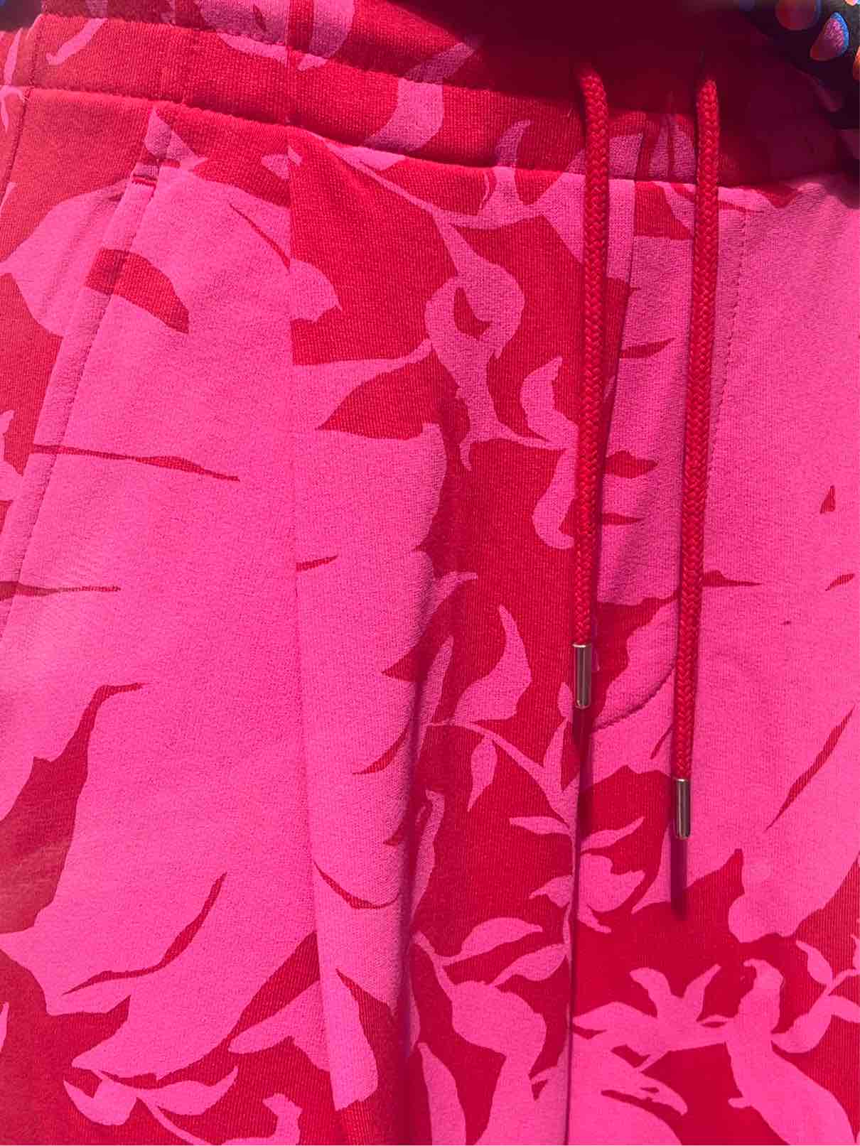DRIES VAN NOTEN PANTALONI FIORI FUCHSIA