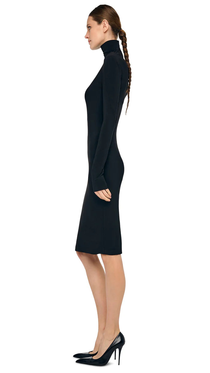 NORMA KAMALI ABITO MIDI  M/LUNGA BLACK