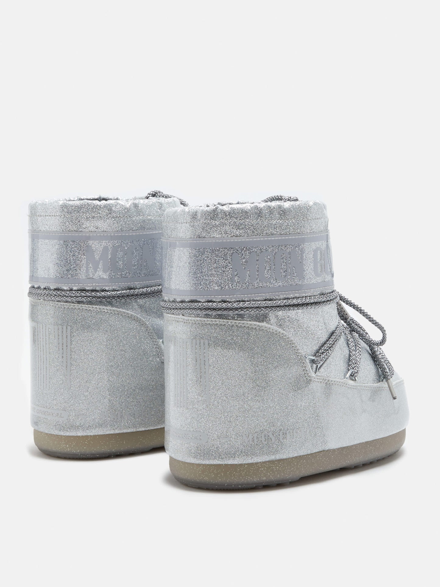 MOON BOOT ICON LOW GLITTER SILVER