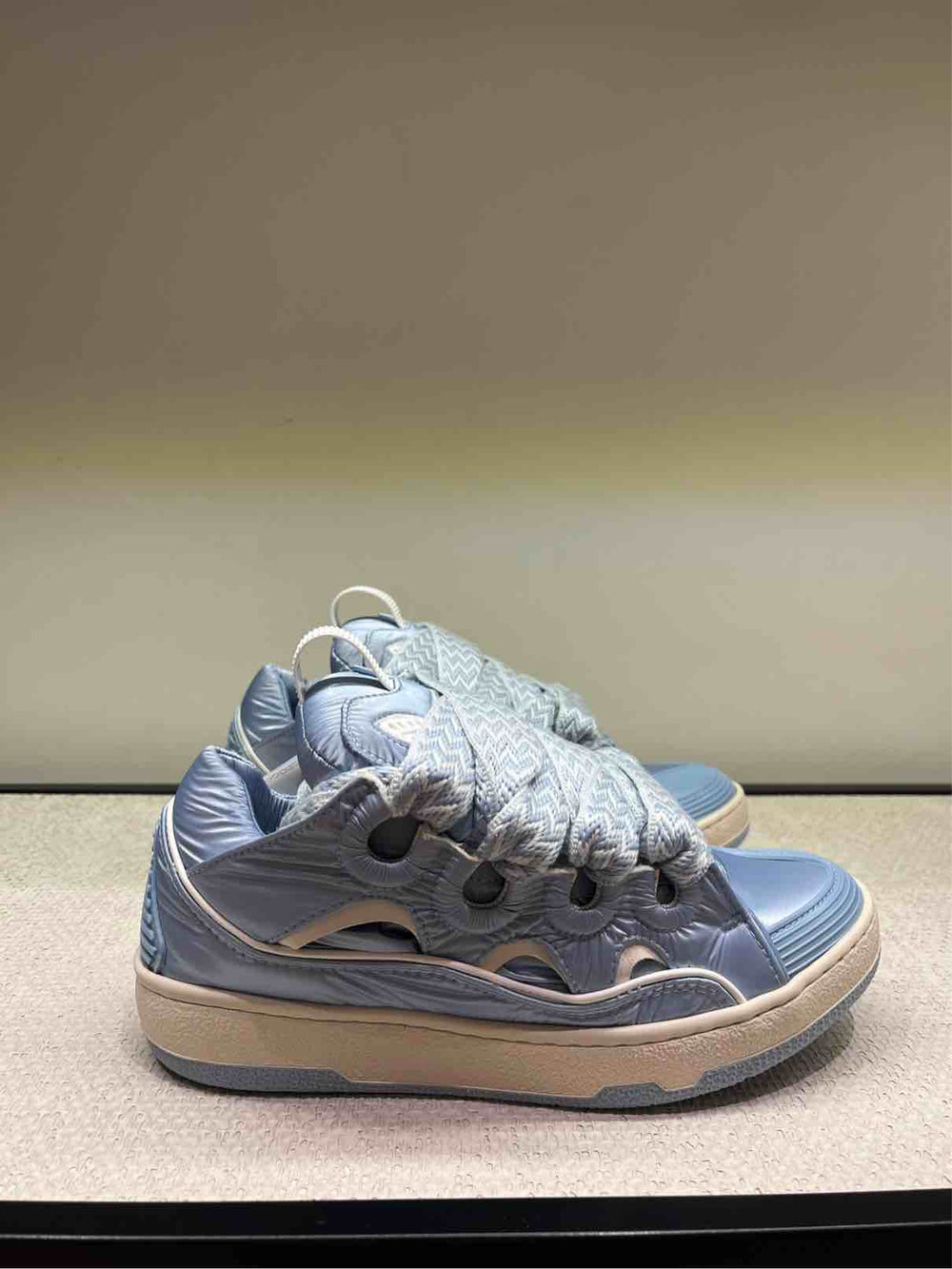 LANVIN SNEAKERS CURB NYLON LIGHT BLUE