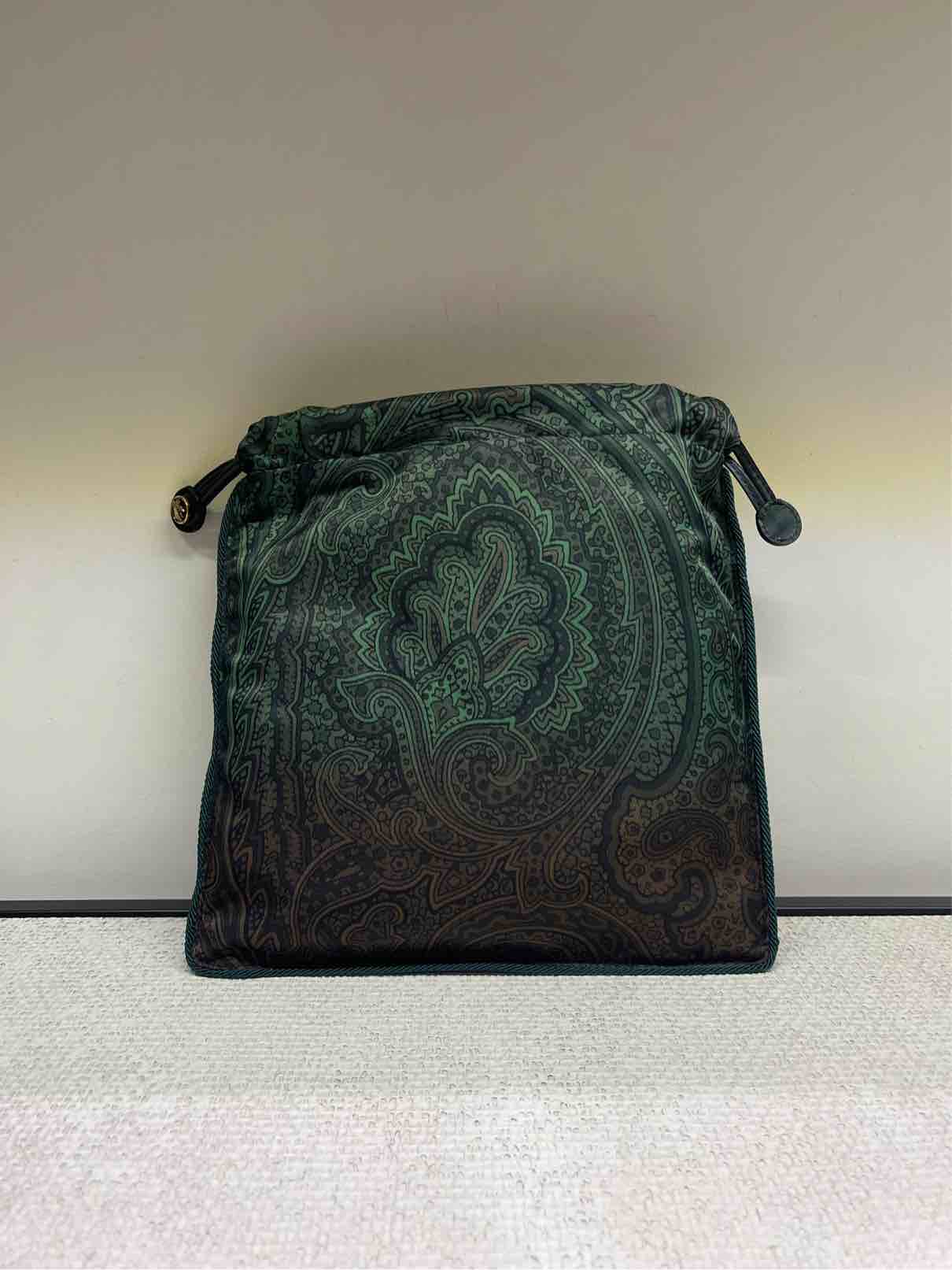 ETRO BORSA POUCH NYLON VERDE