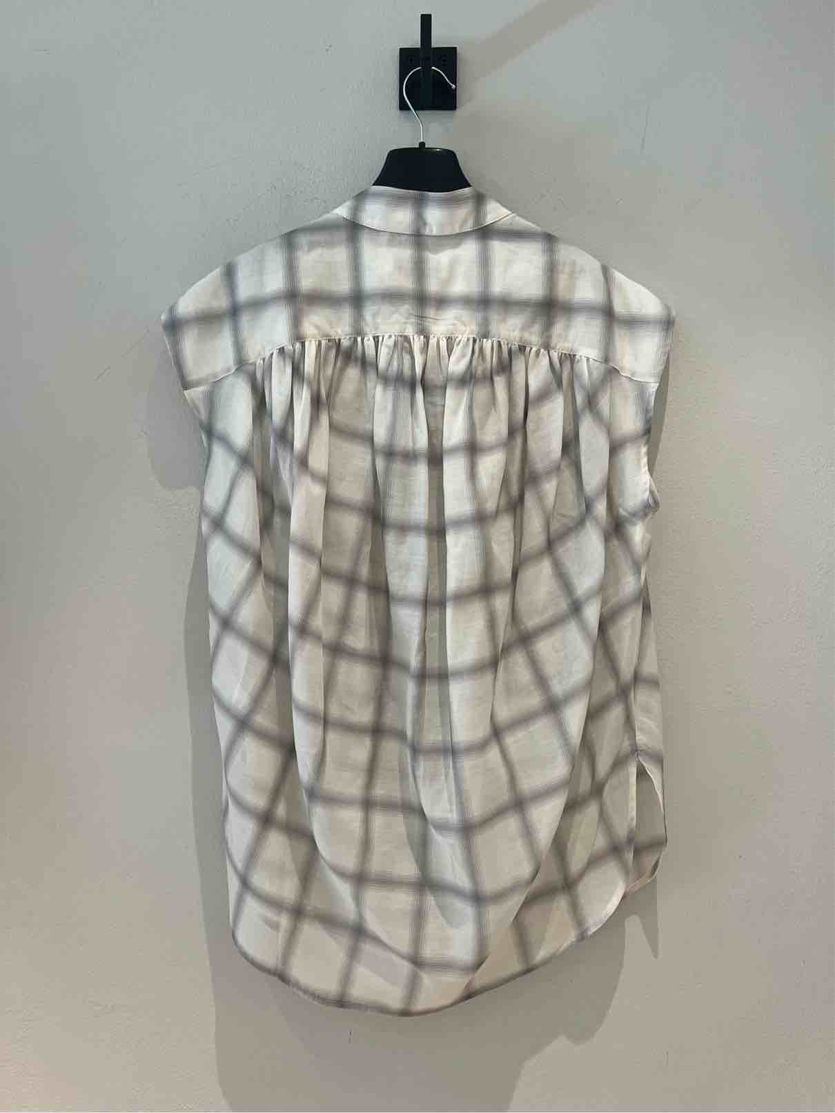 IRO CAMICIA LOUKA CHECK ECRU GREY