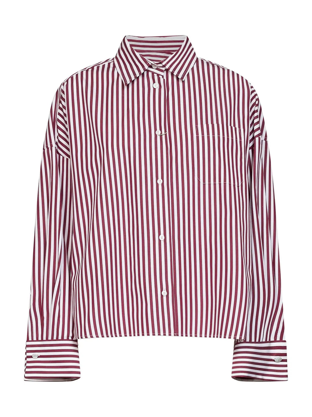 WEEKEND  MAX MARA CAMICIA OVATTA RIGA ROSSA