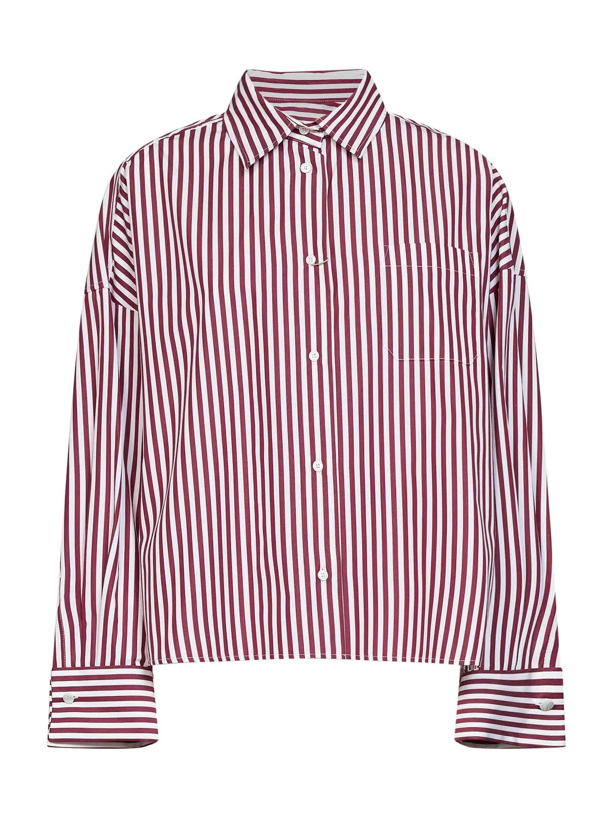 WEEKEND  MAX MARA CAMICIA OVATTA RIGA ROSSA
