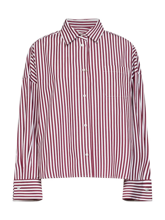 WEEKEND  MAX MARA CAMICIA OVATTA RIGA ROSSA