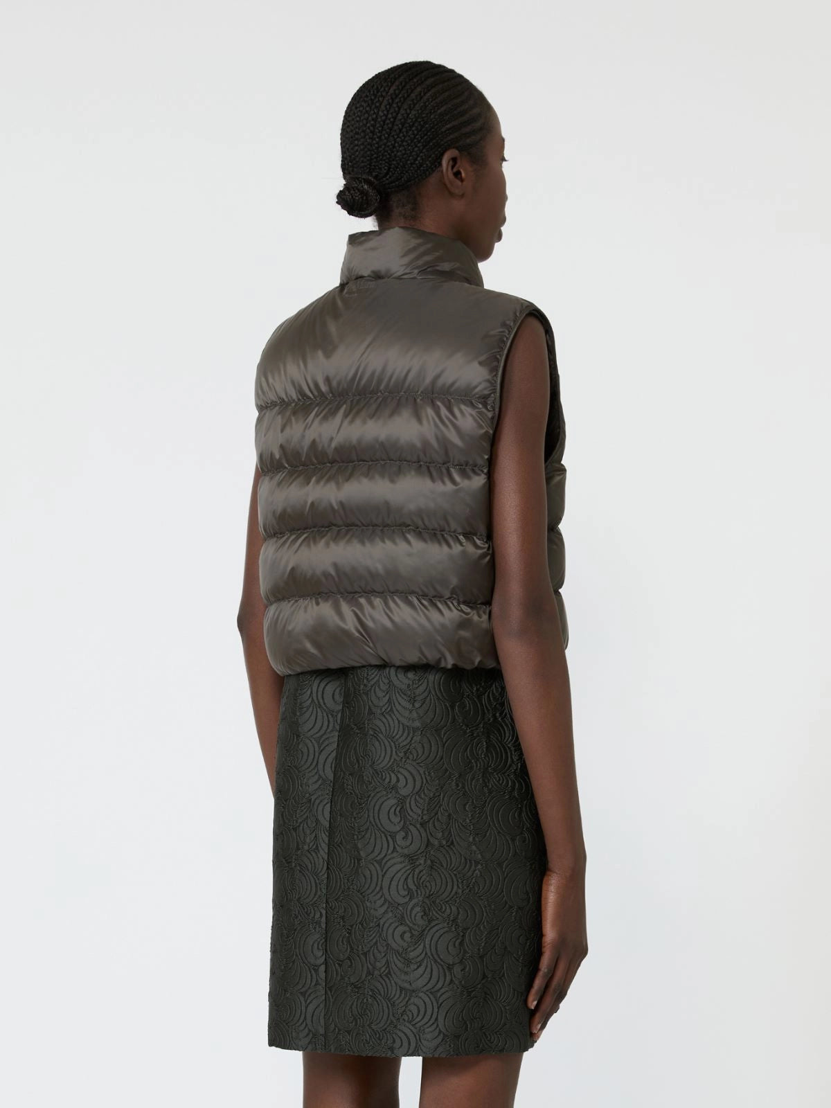 MAX MARA THE CUBE GILET FAVILLA VERDE