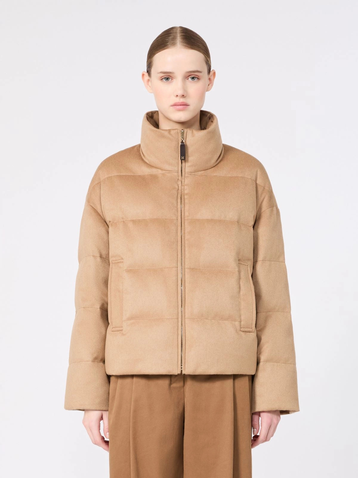 MAX MARA THE CUBE MORA  PIUMINO MORA CAMMELLO