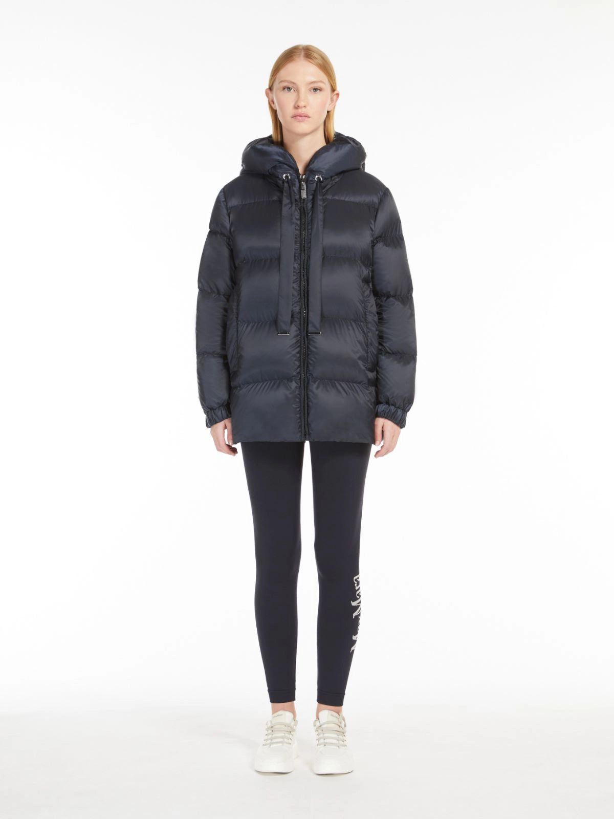 MAX MARA THE CUBE PIUMINO SEIA DARK BLUE