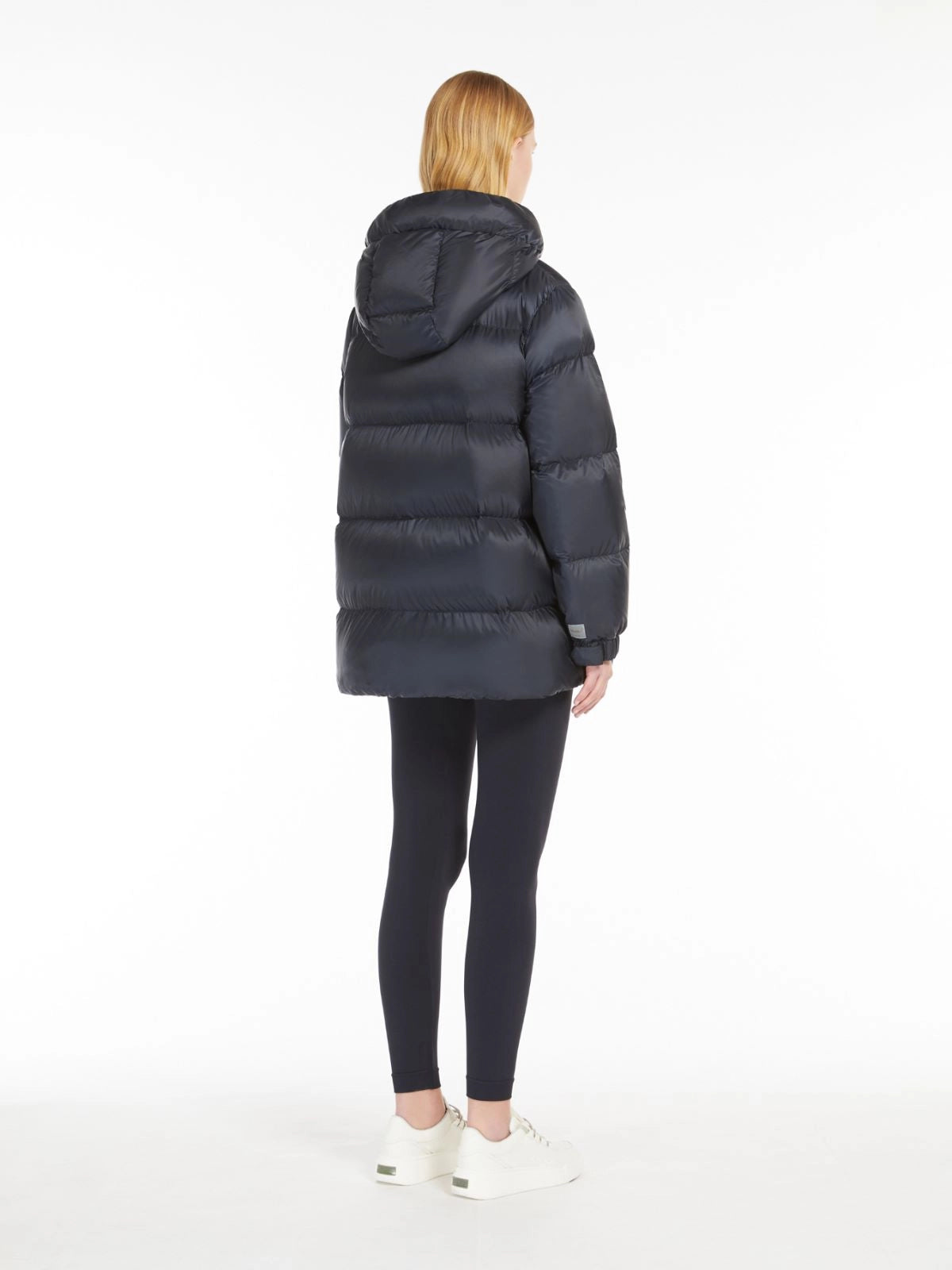 MAX MARA THE CUBE PIUMINO SEIA DARK BLUE