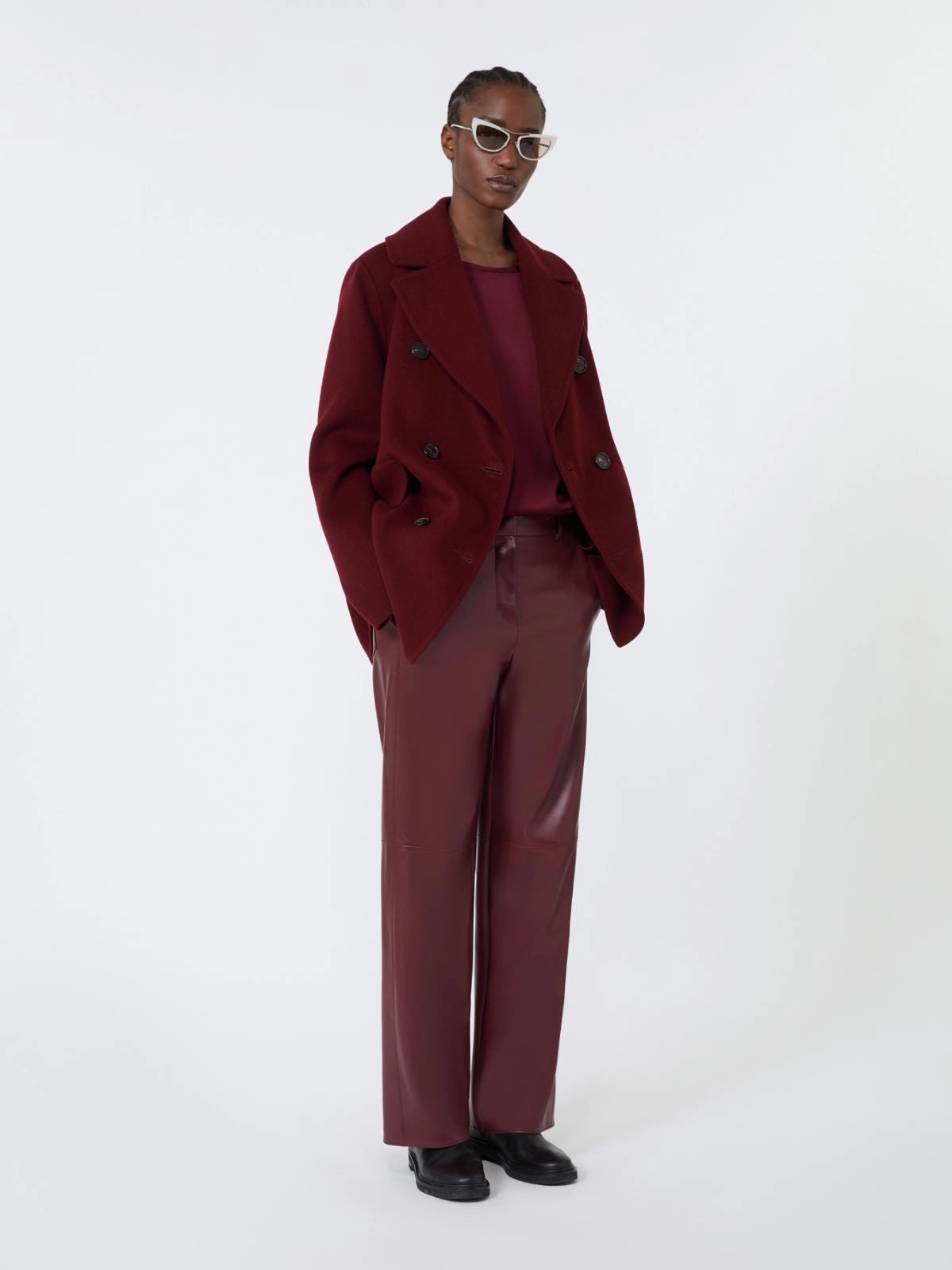 'S MAX MARA PANTALONE SOSPIRO BORDEAUX