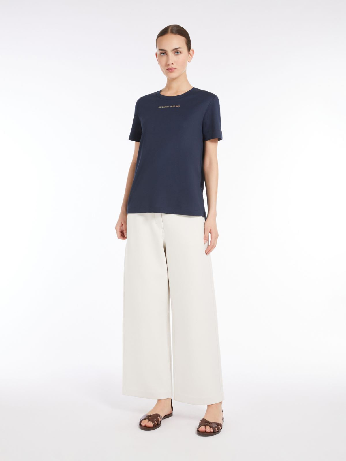 'S MAX MARA T SHIRT LUSSO BLU