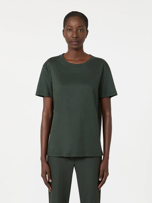 'S MAX MARA T-SHIRT SEGALE VERDE