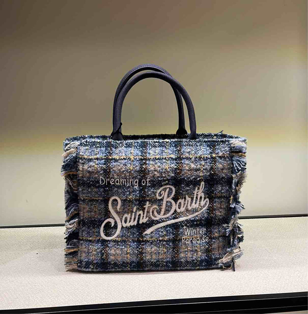 MC2 ST.BARTH BORSA COLETTE TWEED AZZURRO