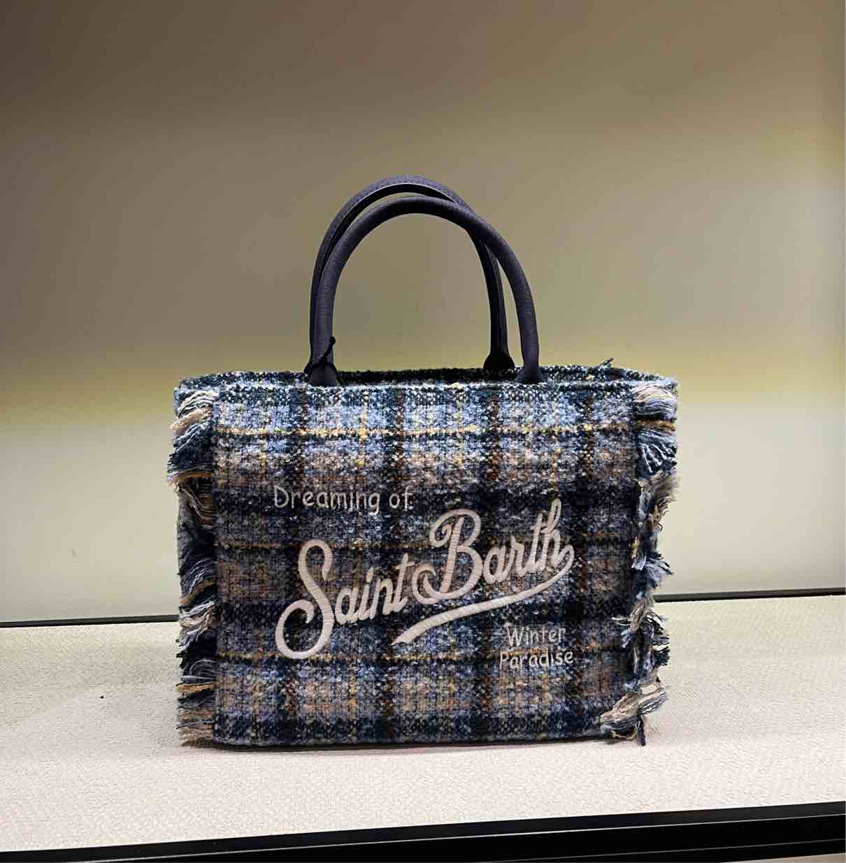 MC2 ST.BARTH BORSA COLETTE TWEED AZZURRO