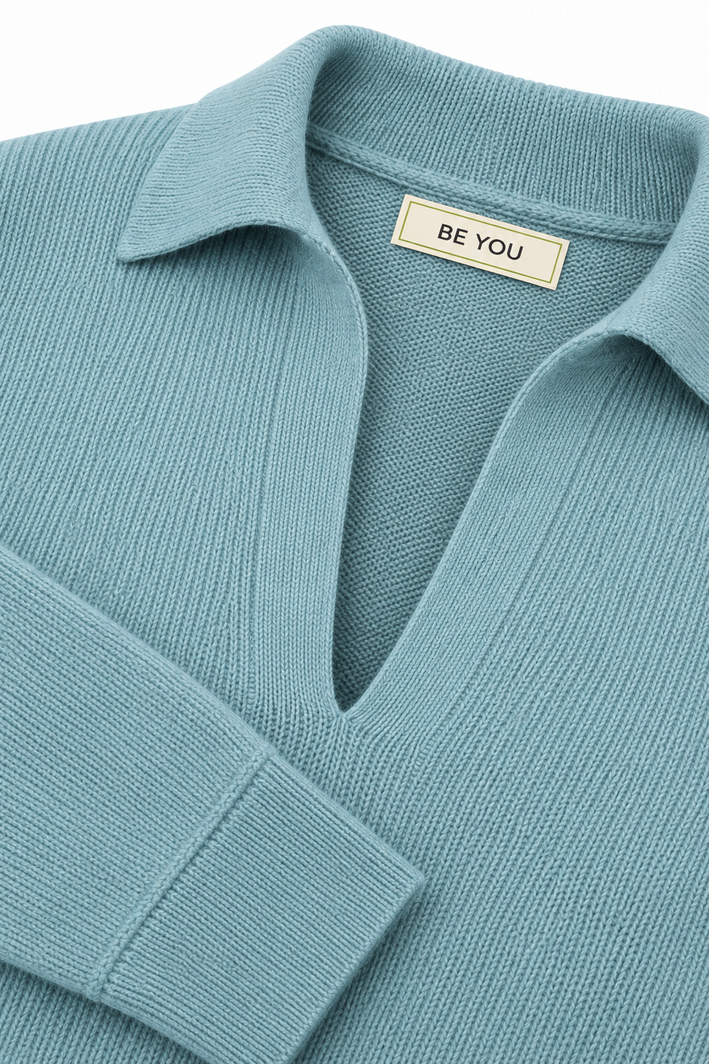 BE YOU MAGLIONE  POLO ACQUA MARINA