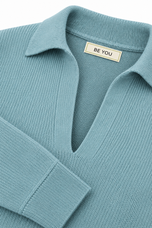 BE YOU MAGLIONE  POLO ACQUA MARINA