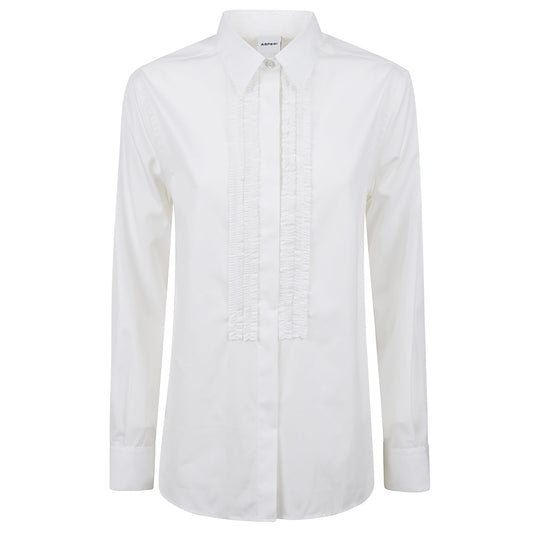 ASPESI CAMICIA RUCHES WHITE