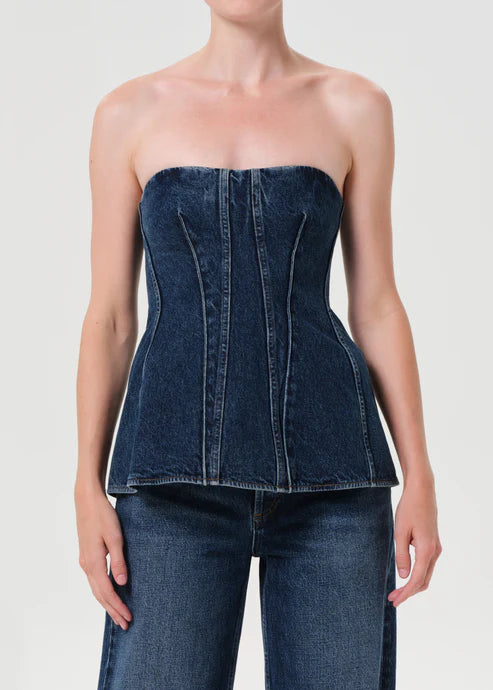 AGOLDE TOP LARA DENIM