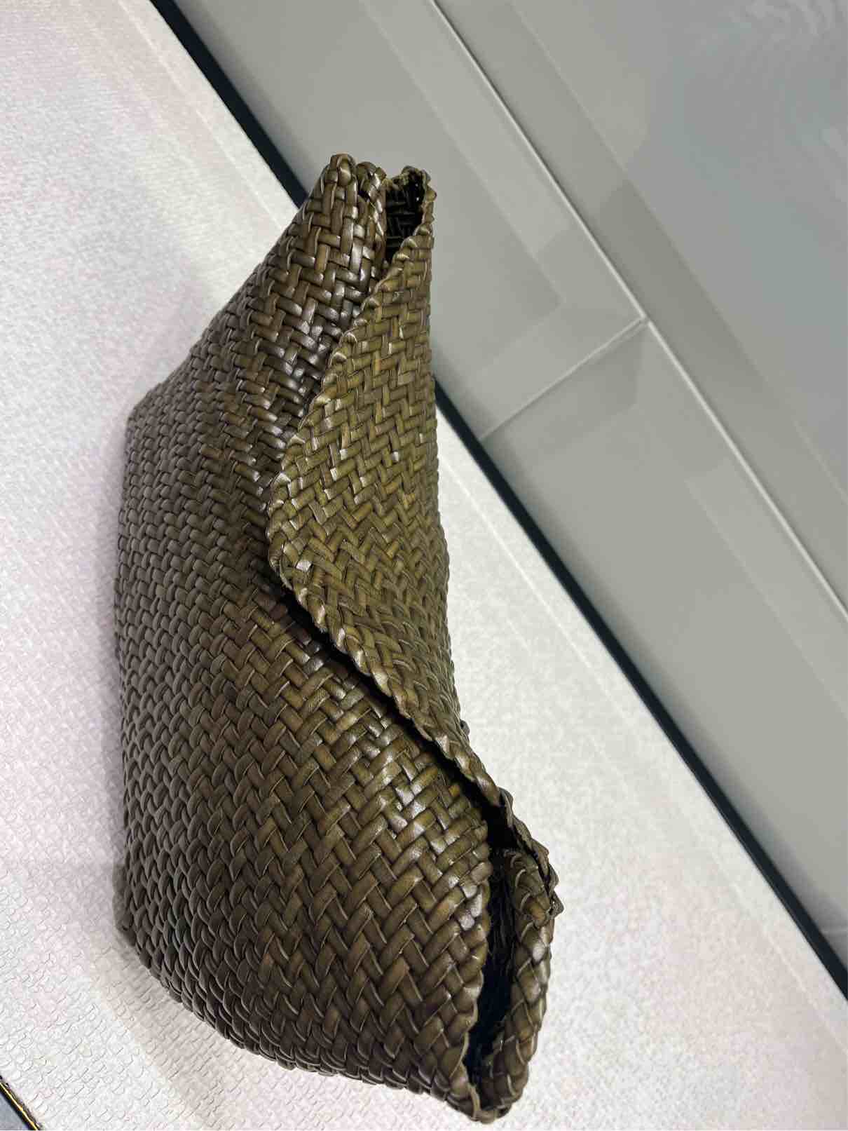 DRAGON DIFFUSION BORSA CORSINA WEAVE KHAKI