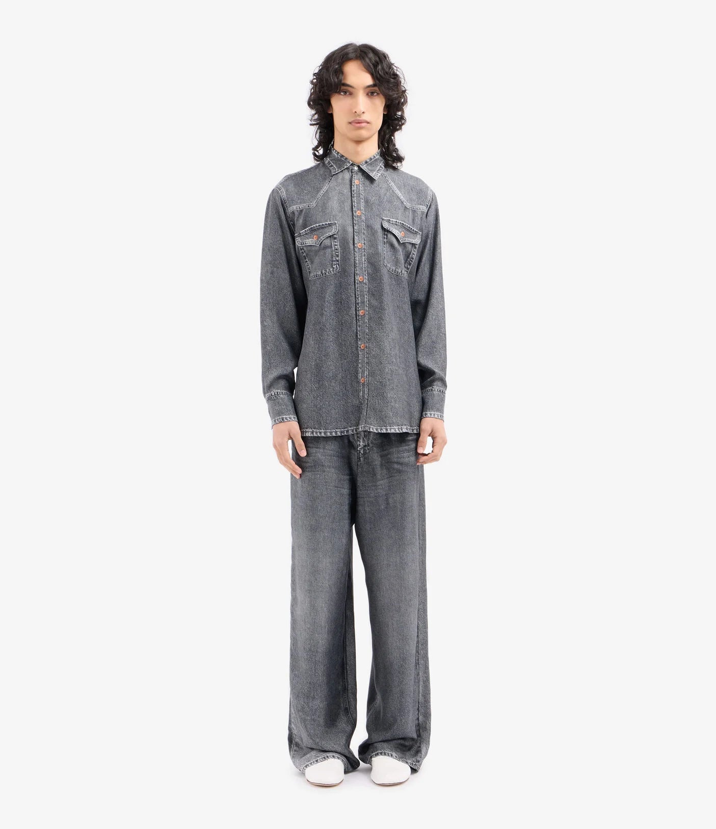PIERRE-LOUIS MASCIA CAMICIA SETA DENIM