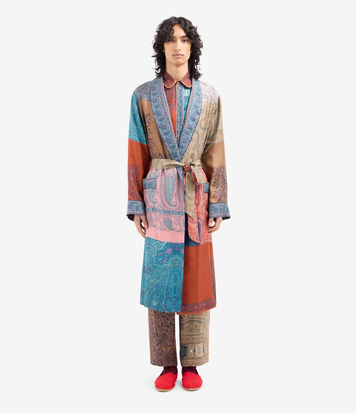 PIERRE-LOUIS MASCIA KIMONO ALOE MULTICOLOR