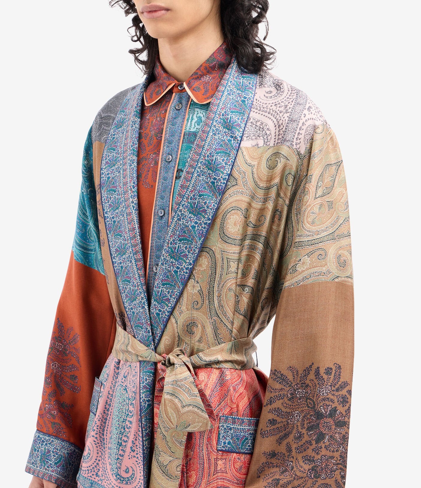 PIERRE-LOUIS MASCIA KIMONO ALOE MULTICOLOR