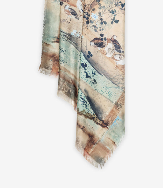 PIERRE-LOUIS MASCIA FOULARD 135X195 TURCHESE