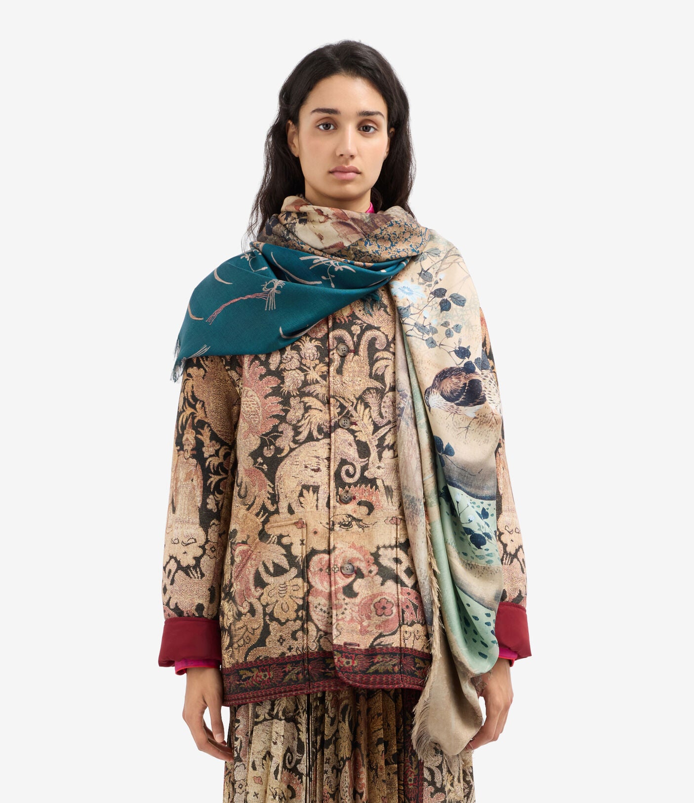 PIERRE-LOUIS MASCIA FOULARD 135X195 TURCHESE