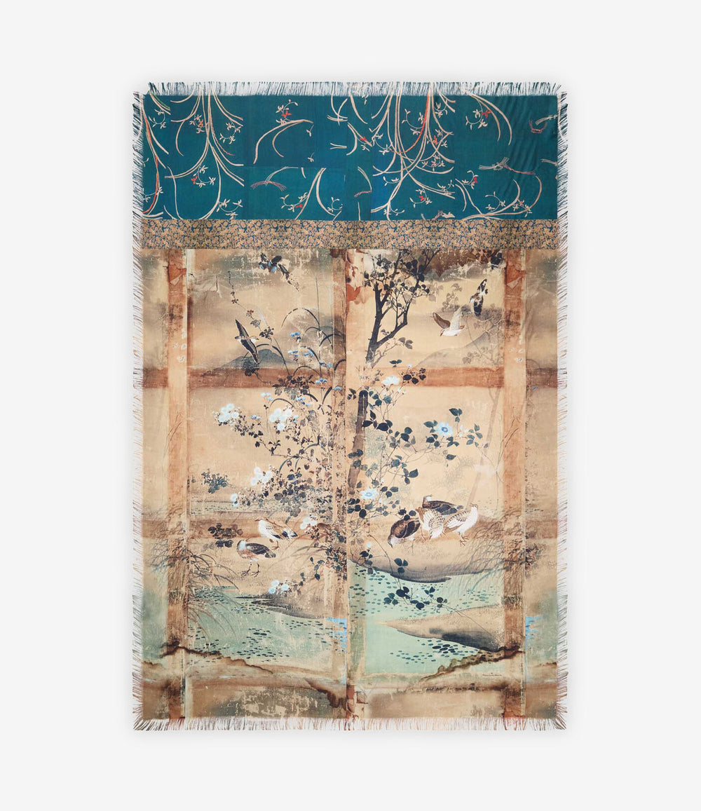 PIERRE-LOUIS MASCIA FOULARD 135X195 TURCHESE