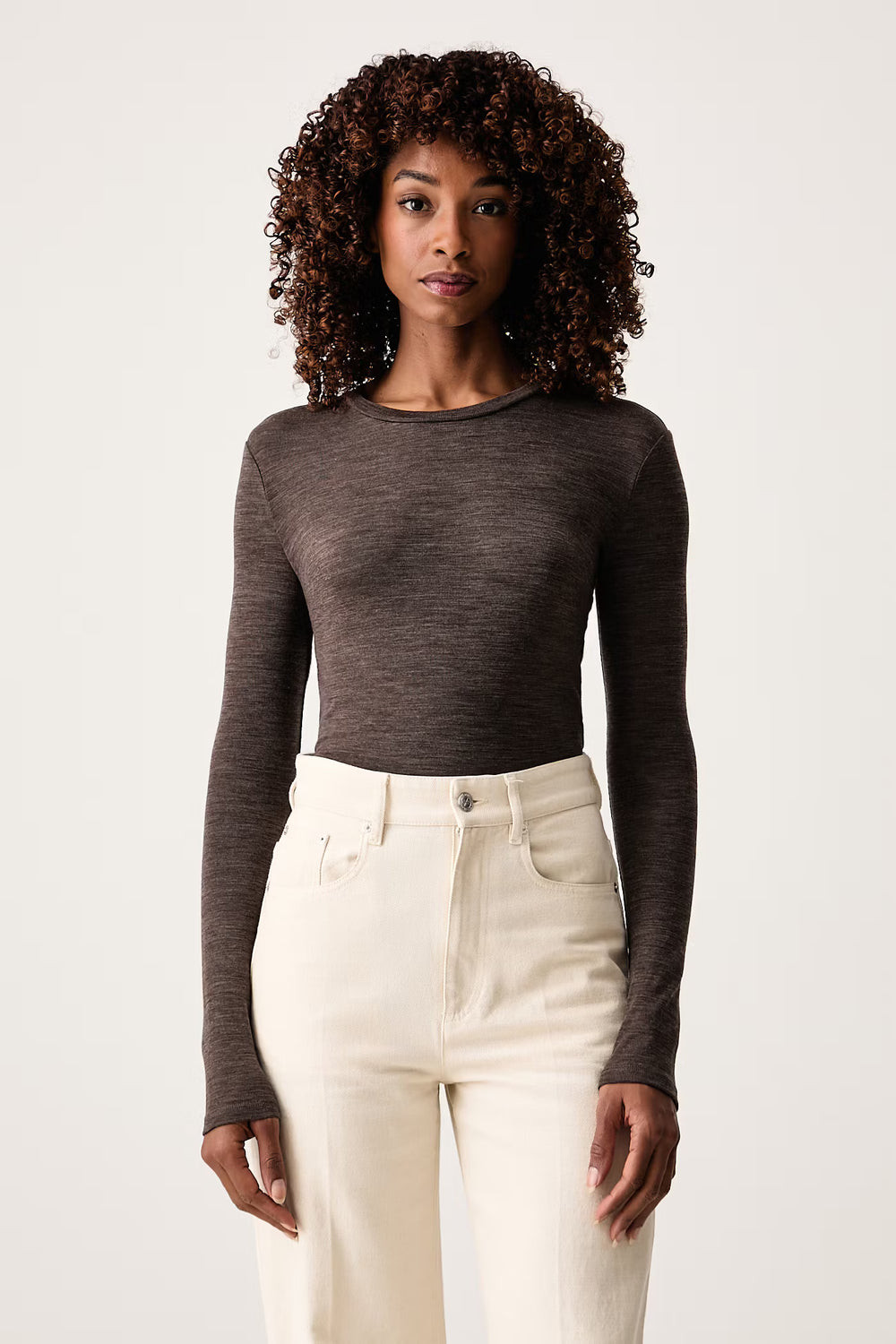 WEEKEND MAX MARA MAGLIA PATTO MARRON GLACE'