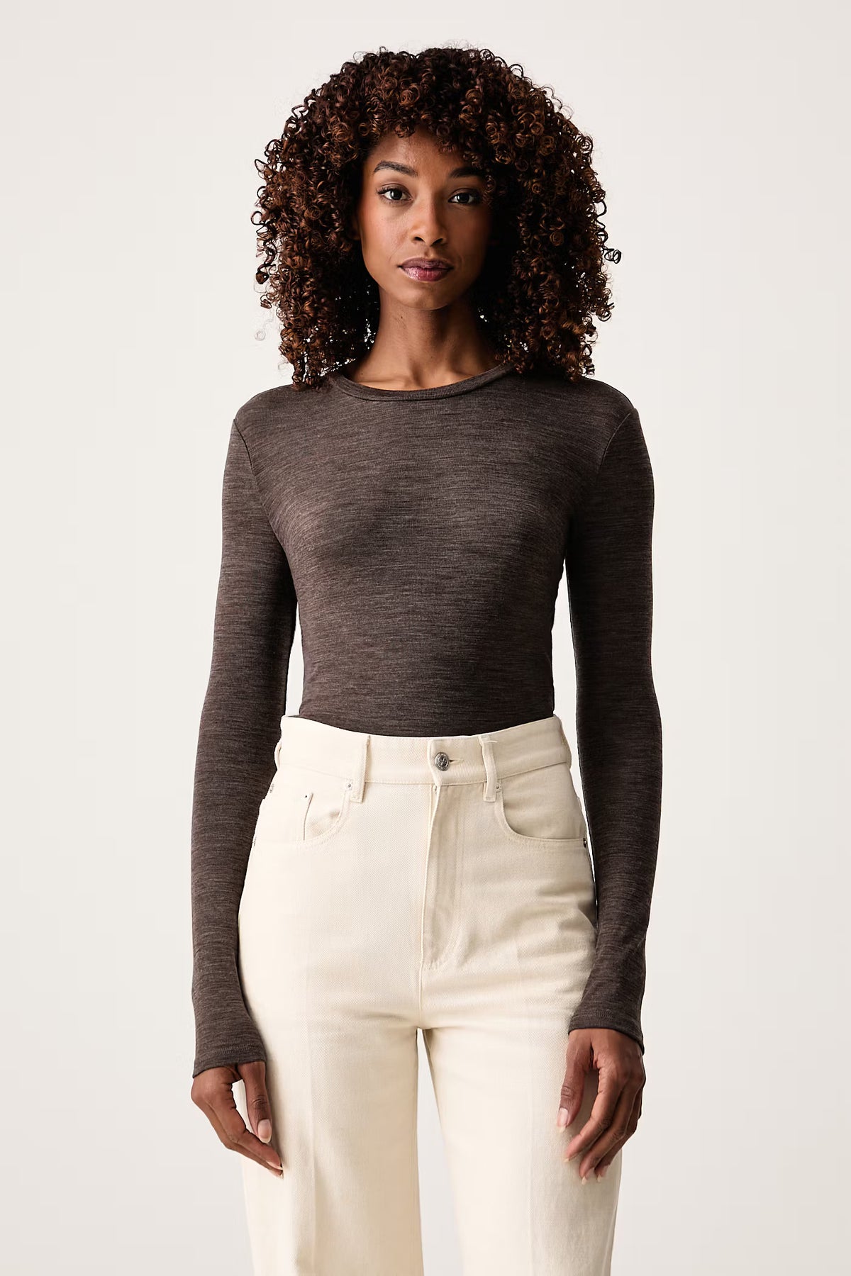 WEEKEND MAX MARA MAGLIA PATTO MARRON GLACE'