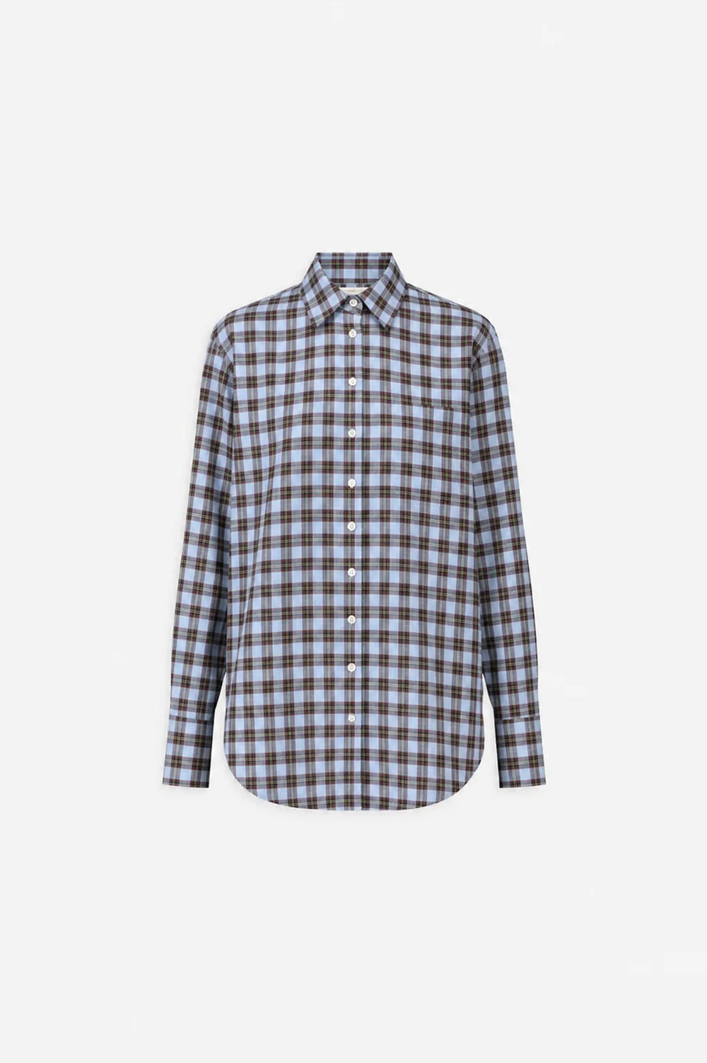 LAURENCE BRAS CAMICIA BABILLE BLUE CHECKS