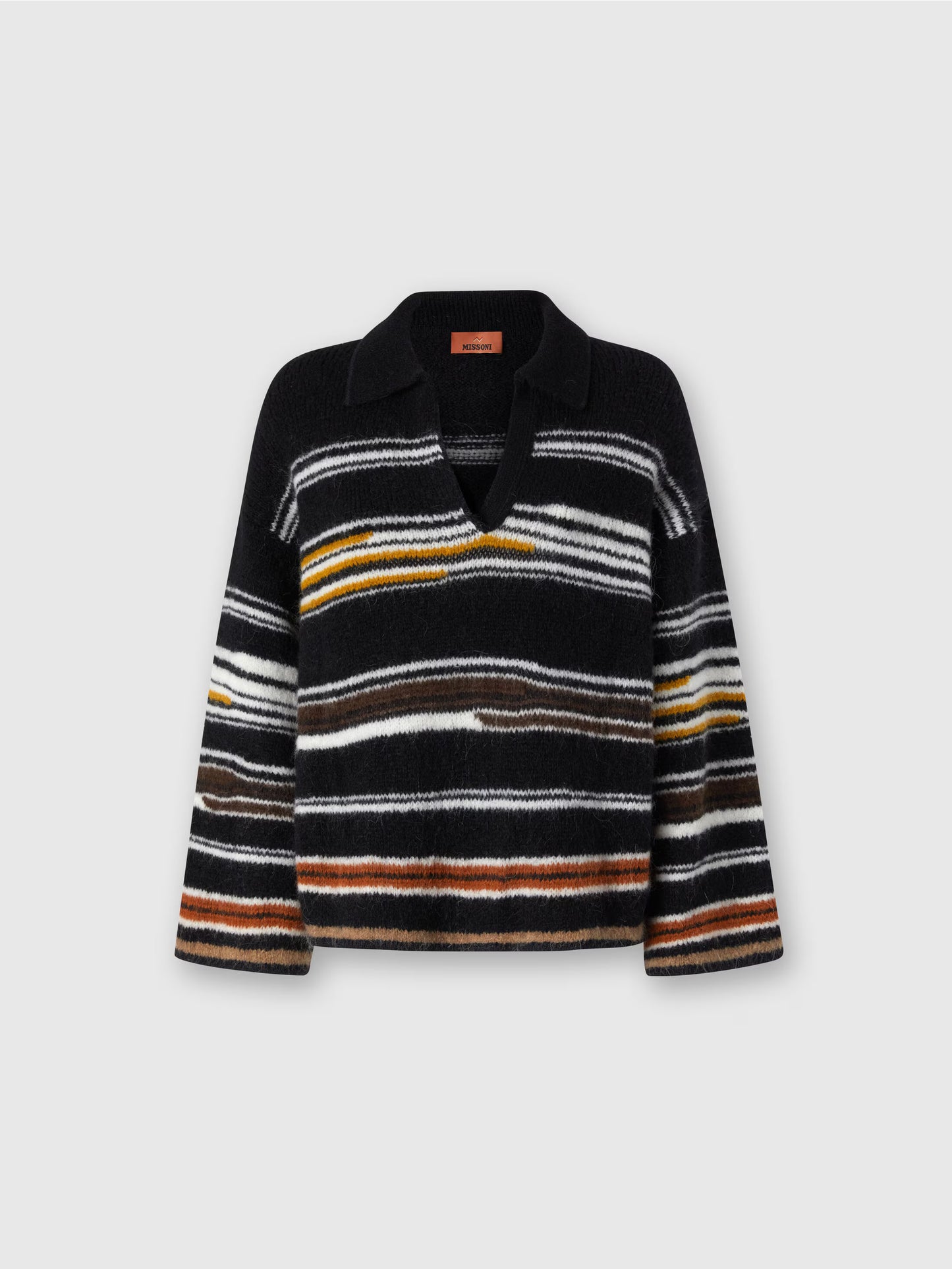 MISSONI MAGLIA POLO  OVERSIZE MULTICOLOR
