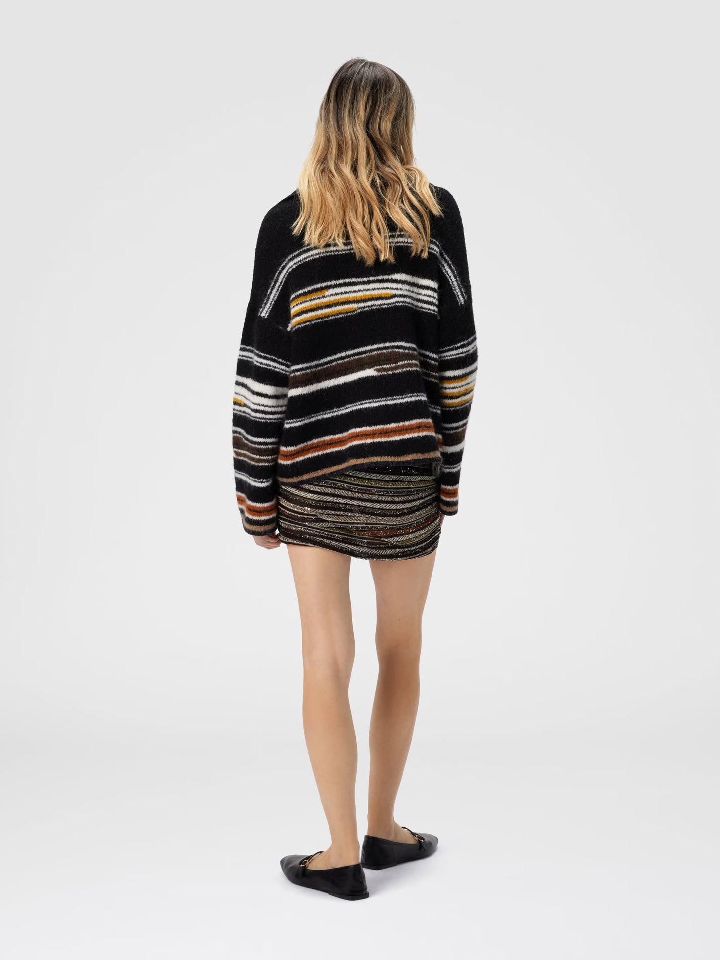 MISSONI MAGLIA POLO  OVERSIZE MULTICOLOR