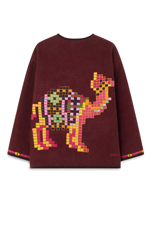 TAIEUR GIACCA DINA SADEK BORDEAUX