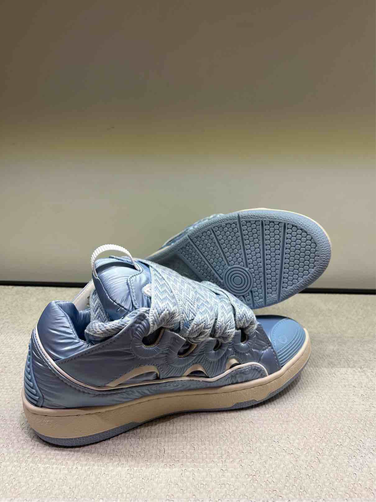 LANVIN SNEAKERS CURB NYLON LIGHT BLUE