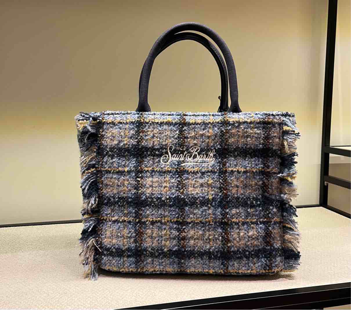 MC2 ST.BARTH BORSA COLETTE TWEED AZZURRO