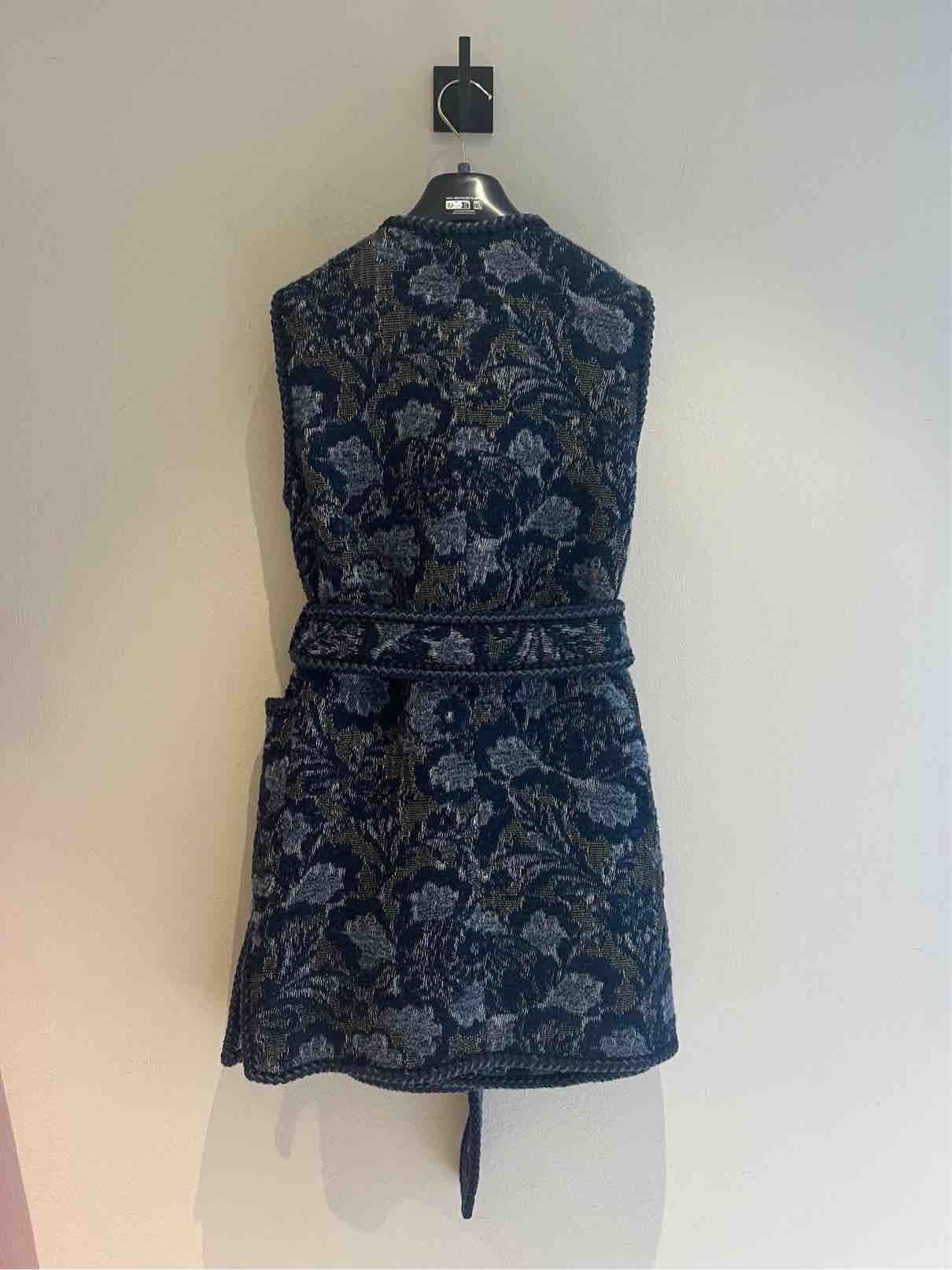ETRO GILET PAISLEY AZZURRO