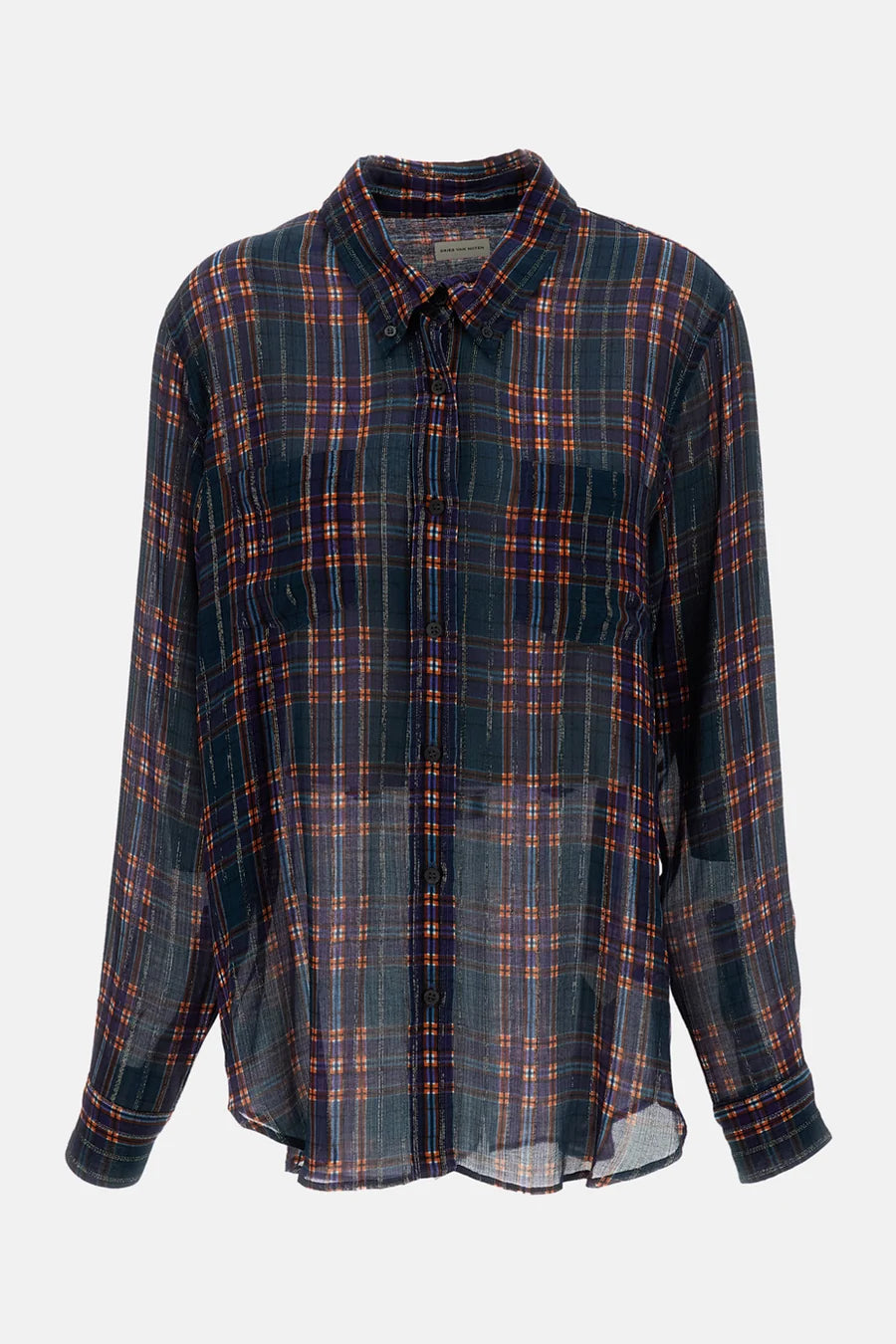 DRIES VAN NOTEN CAMICIA CHEERS BLU