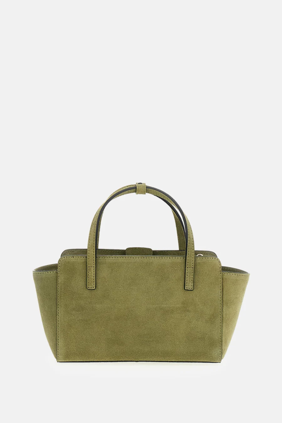 HIDESINS BORSA FLAP S SUEDE OLIVE